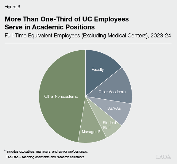 Figure 6 - More than one-third of UC employees serve in academic positions