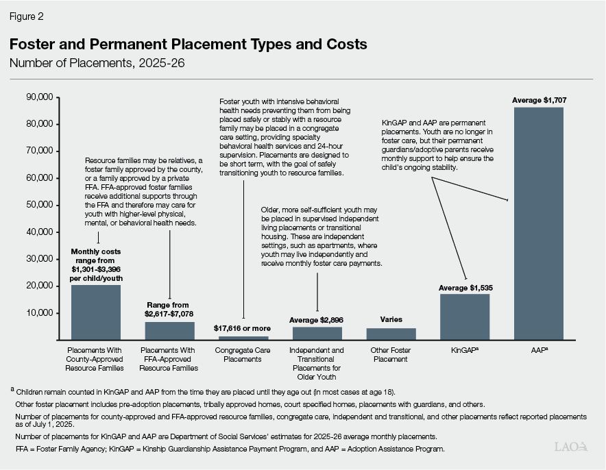 Figure 2 - Foster and Permanent Placement Types and Costs